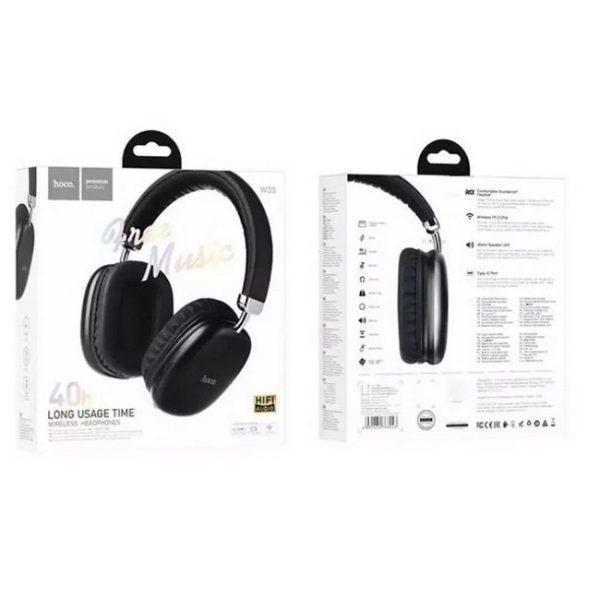 bezdrotovi navushnyky bluetooth hoco w35 black hoco 4 Бездротові навушники Bluetooth HOCO W35 Black