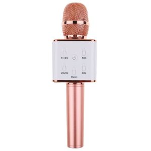 Безпровідний мікрофон караоке Maxland Q7 рожеве золото