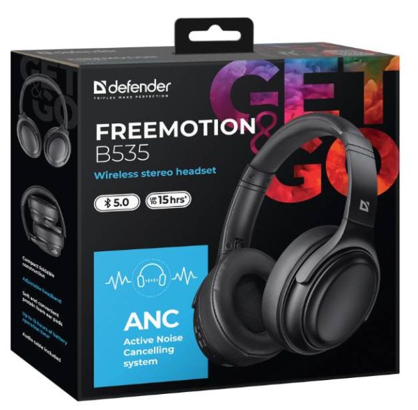 harnitura defender freemotion b535 bluetooth anc black 63535 6918547 defender 5 Гарнітура Defender FreeMotion B535 Bluetooth ANC Black (63535) (6918547)