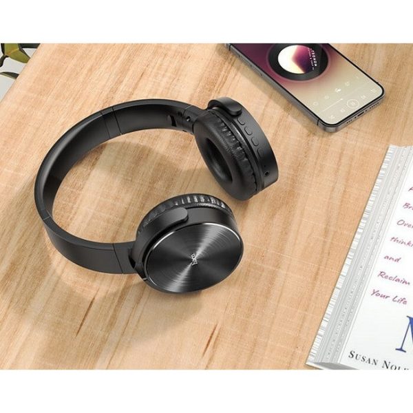 navushnyky bezdrotovi bluetooth hoco dw01 foldable bt5.0 black hoco 3 Навушники бездротові Bluetooth HOCO DW01 Foldable BT5.0 Black