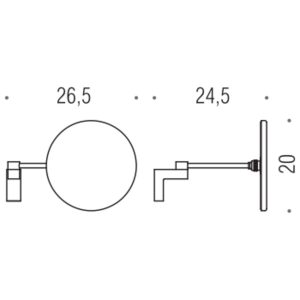 Colombo B0125 Luna Дзеркало підвісне хром