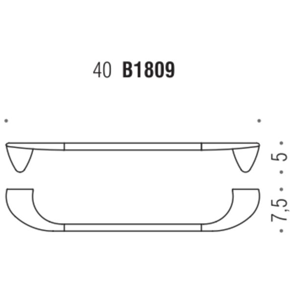 Colombo B1809 KhalaВішалка одинарна 40см хром