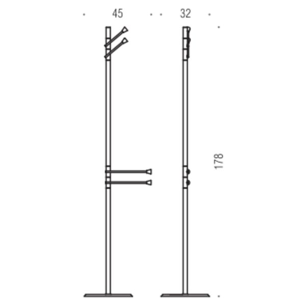 Colombo B9412 Isole стiйка 178см хром