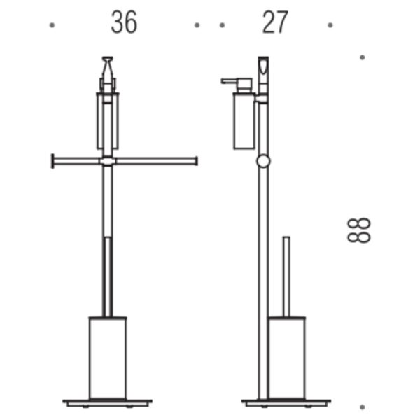 Colombo B9819 Plus стiйка з доз. рі. мила