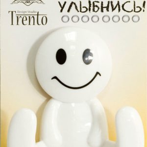 Гачок подвійний пластик білий Trento W5560-W