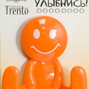 Гачок подвійний пластик помаранчевий Trento W5560-O