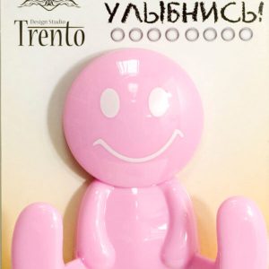 Гачок подвійний пластик рожевий Trento W5560-P