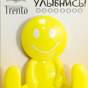 Гачок подвійний пластик жовтий Trento W5560-Y