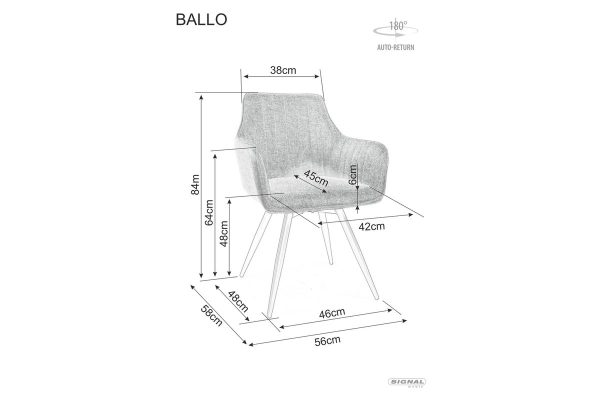 stilets ballo brego chornyj karkastemno siryj 18 ballobrccsz signal 3 Стілець BALLO BREGO чорний каркас/темно-сірий 18 BALLOBRCCSZ Signal