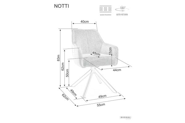 stilets notti brego chornyj karkasolyvkovyj 77 nottibrcol signal 5 Стілець NOTTI BREGO чорний каркас/оливковий 77 NOTTIBRCOL Signal