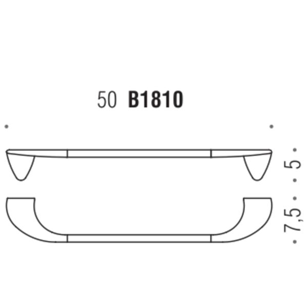 Colombo B1810 KhalaВішалка одинарна 50см хром