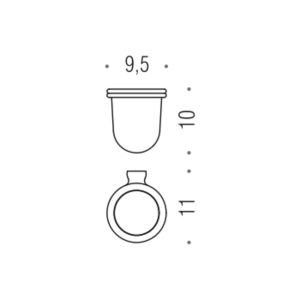 Colombo B0102 LunaСклянка хром підвісна