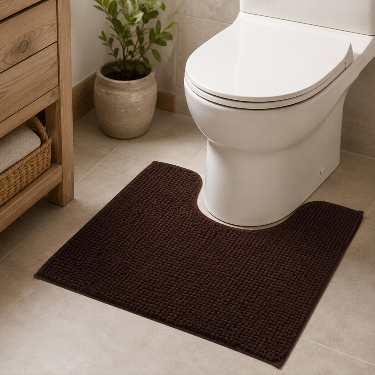 Trento Килимок Арт 366 шоколад 45*50 U shape 3 Trento Килимок Арт 366 шоколад 45*50 U shape - Зображення 3