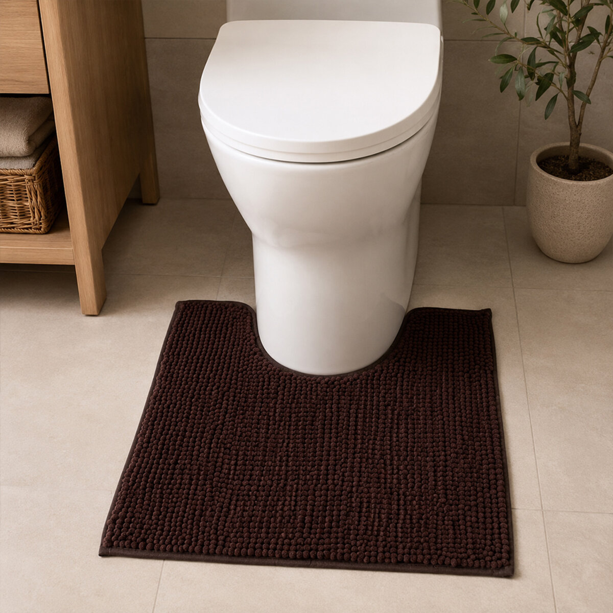 Trento Килимок Арт 366 шоколад 45*50 U shape 5 Trento Килимок Арт 366 шоколад 45*50 U shape - Зображення 5