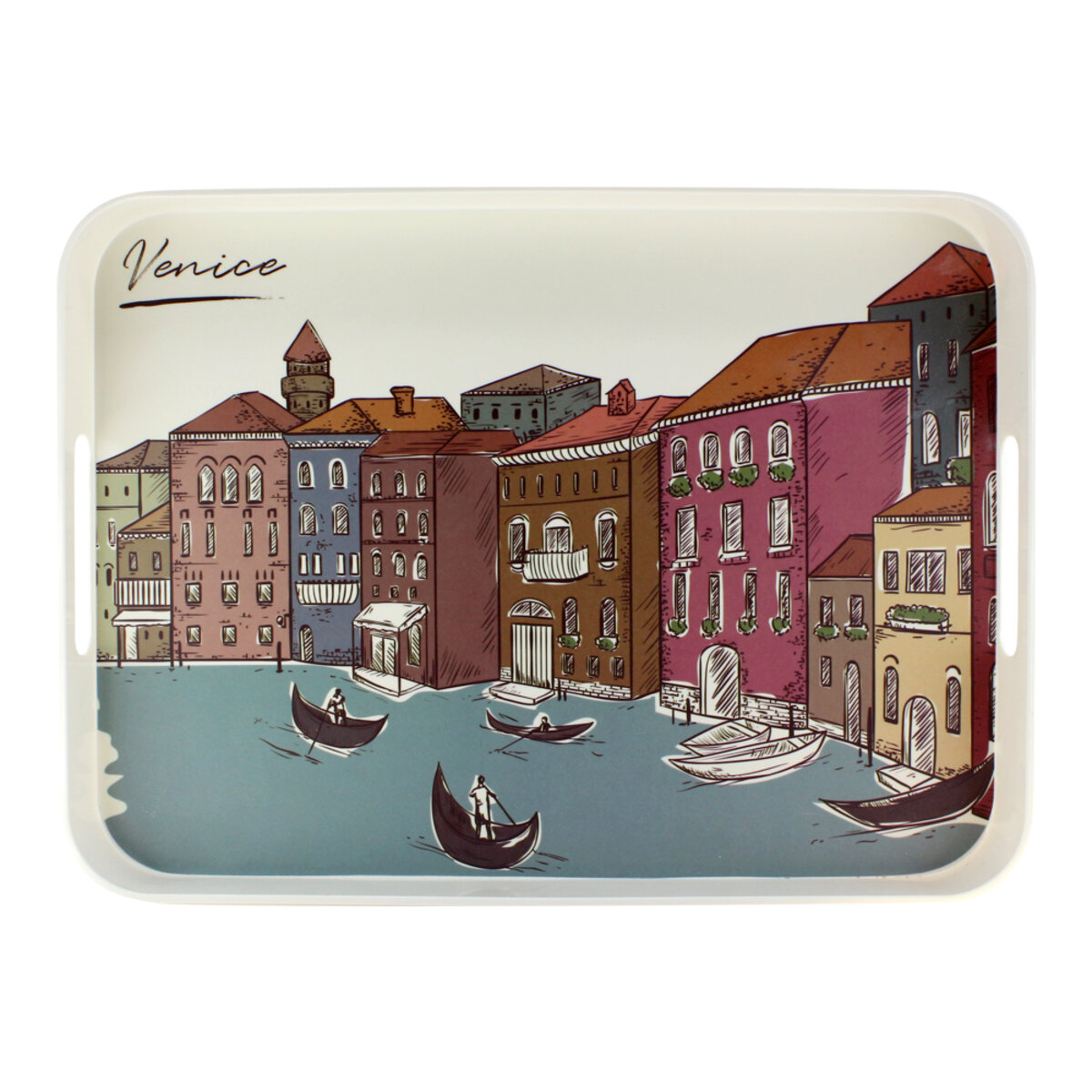 Таця прямокутна з ручками Venice Hygge, 38,7x29x3,7 см, Arino, пластик 1 Таця прямокутна з ручками Venice Hygge, 38,7x29x3,7 см, Arino, пластик