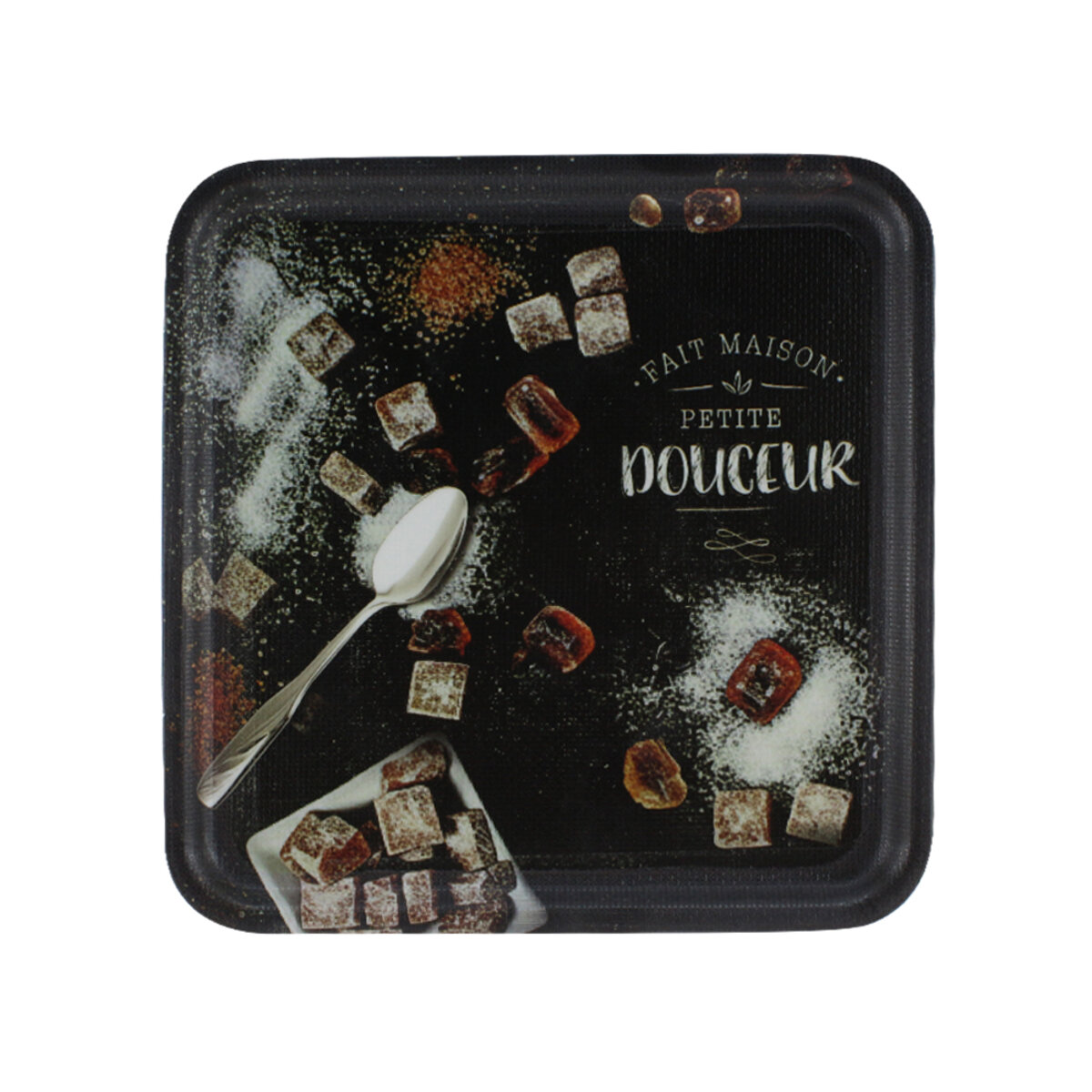 Таця квадратна Sweets, 24x24x1,2, чорна, Arino, пластик 1 Таця квадратна Sweets, 24x24x1,2, чорна, Arino, пластик