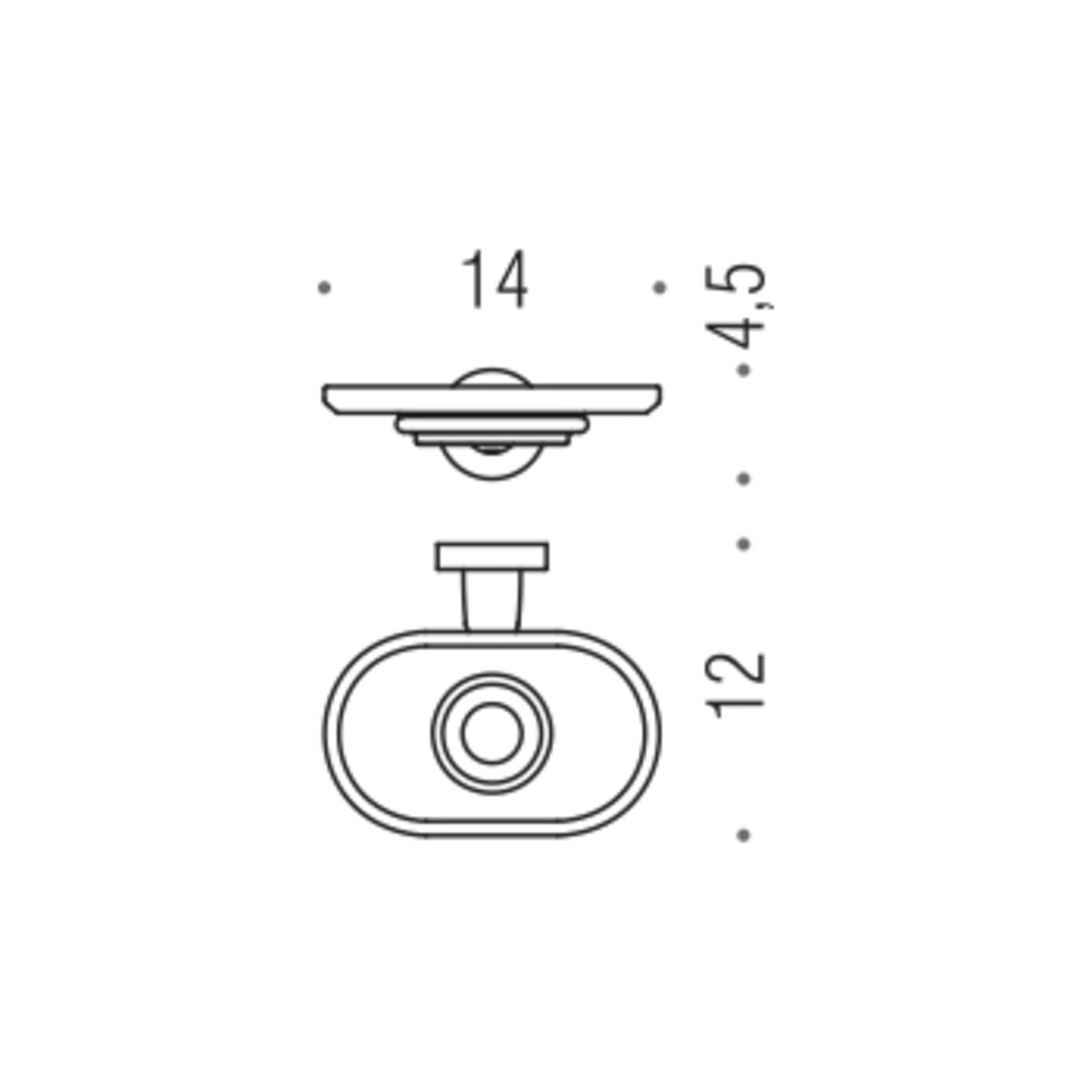 Colombo B2701 Basic Мильниця скло/хром 1 Colombo B2701 Basic Мильниця скло/хром