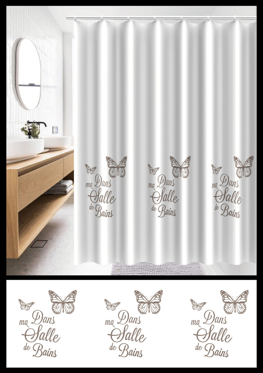 Trento Butterfly Шторка біла 3 Trento Butterfly Шторка біла - Зображення 3