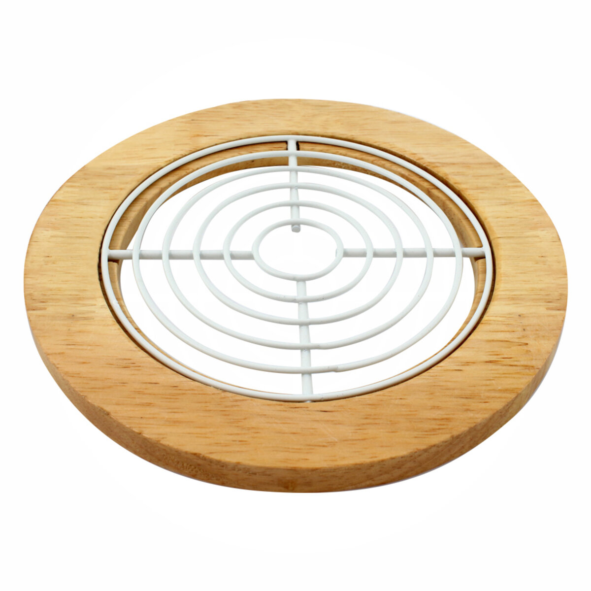 Підставка під гаряче Arino Bamboo, білий, кругла, 18*18*1,2 см, сталь/бамбук 1 Підставка під гаряче Arino Bamboo, білий, кругла, 18*18*1,2 см, сталь/бамбук