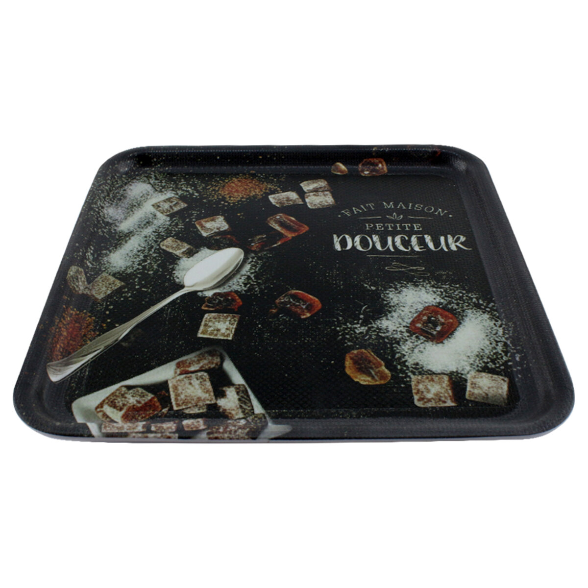 Таця квадратна Sweets, 24x24x1,2, чорна, Arino, пластик 2 Таця квадратна Sweets, 24x24x1,2, чорна, Arino, пластик - Зображення 2