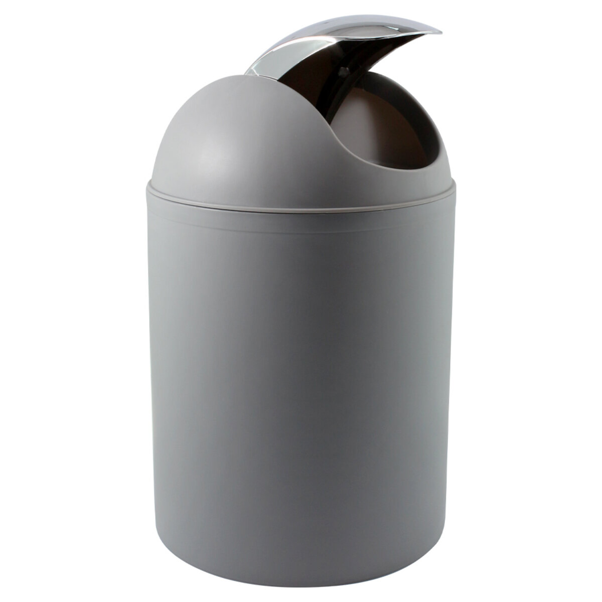 Відро сіре з хром. кришкою Trento Deco 2 Відро сіре з хром. кришкою Trento Deco - Зображення 2