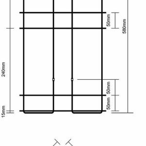 Поличка-сітка кутова потрійна W2101 (21,5*21,5*52,5см)