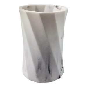 Склянка для зубних щіток Trento Column, білий мармур, полігума
