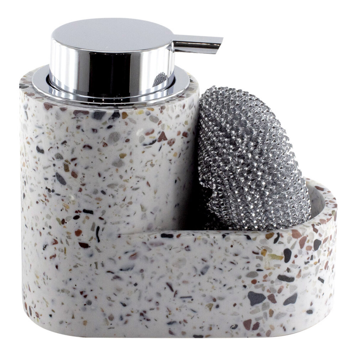 Дозатор рідкого мила з відділенням для губки Arino, кольорова крихта 1 Дозатор рідкого мила з відділенням для губки Arino, кольорова крихта