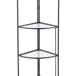 Декоративний стелаж Arino 4 полиці 35X51X120 сталь, чорний