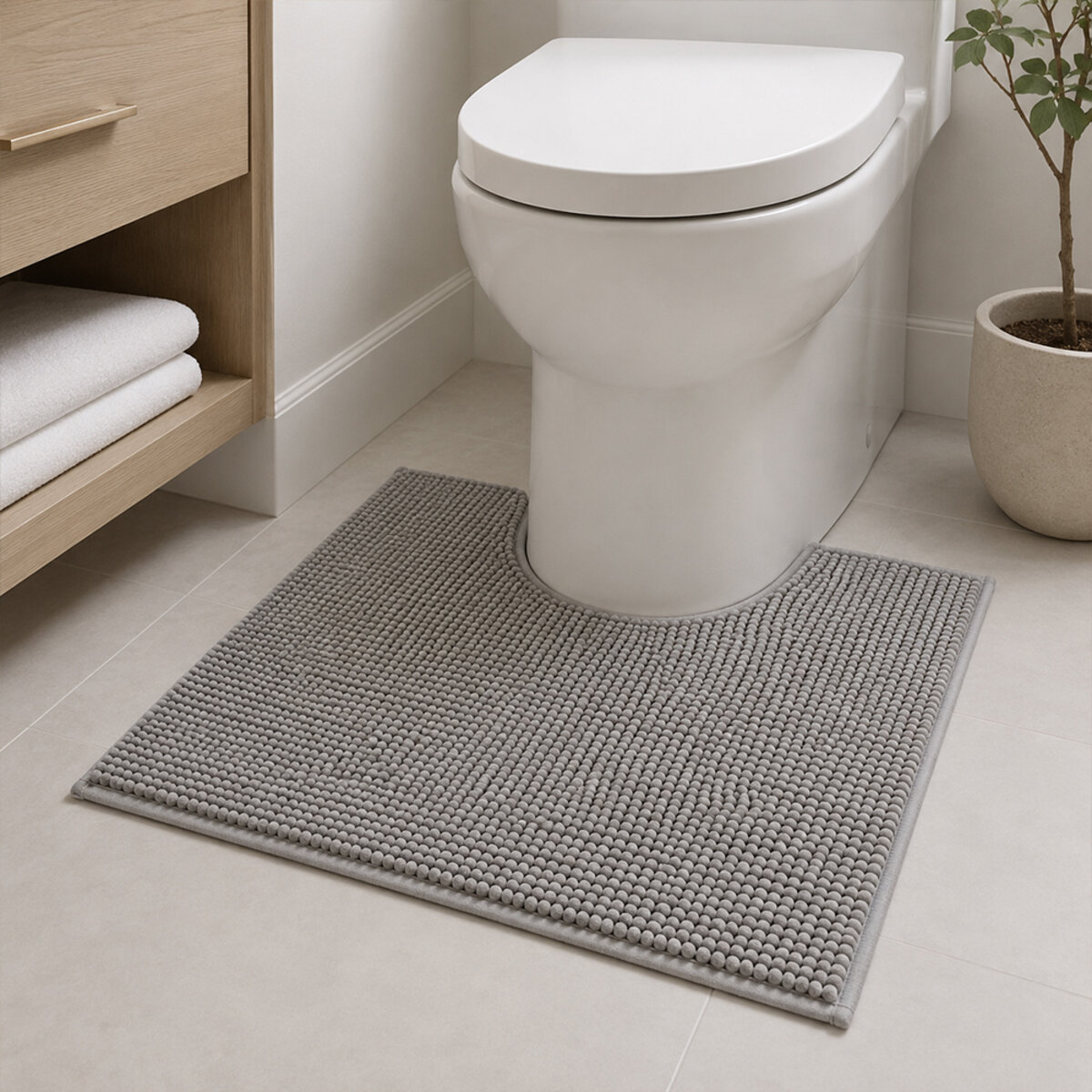 Trento Килимок Арт 5425 графіт 45*50 U shape 4 Trento Килимок Арт 5425 графіт 45*50 U shape - Зображення 4
