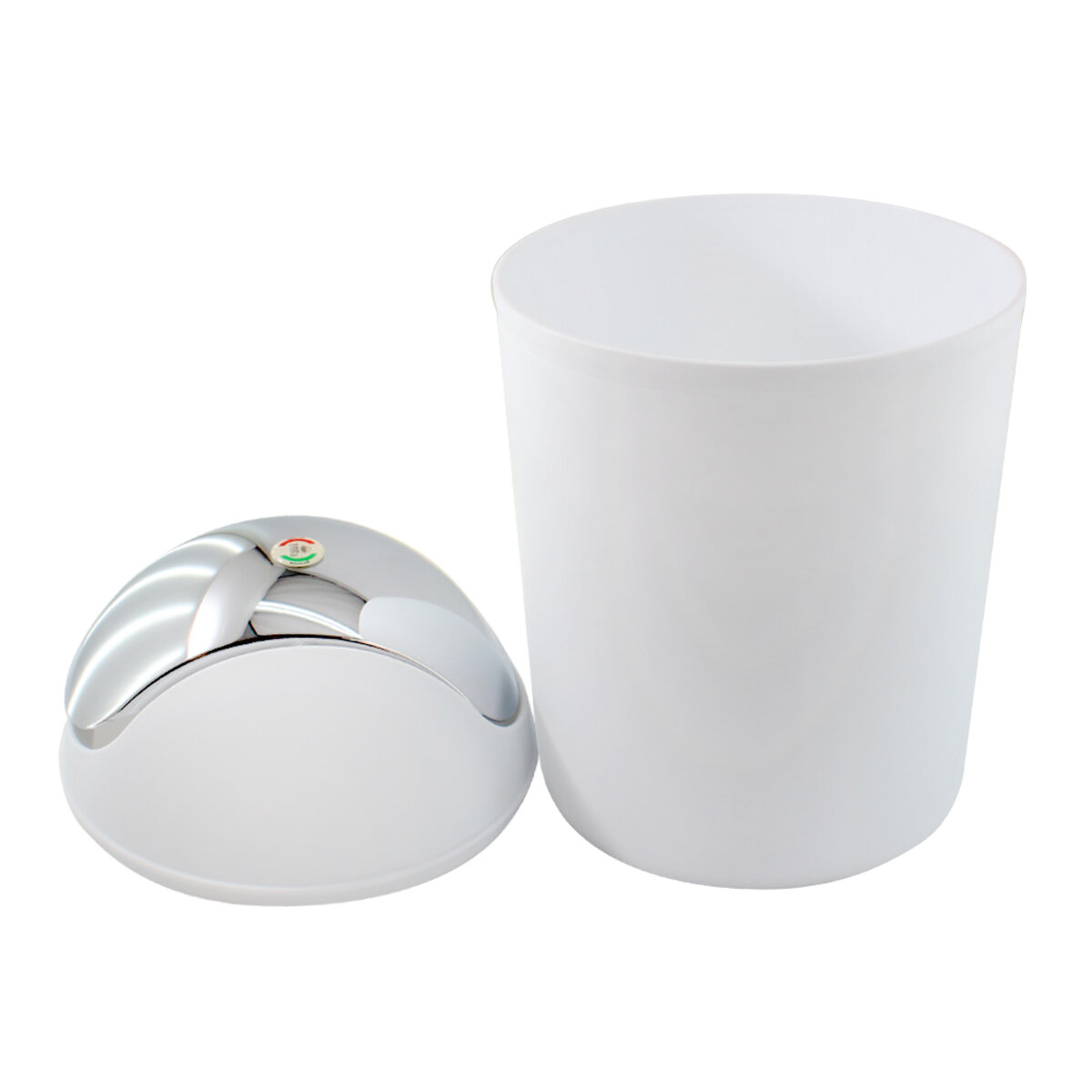 Відро біле з хром. кришкою Trento Deco 3 Відро біле з хром. кришкою Trento Deco - Зображення 3