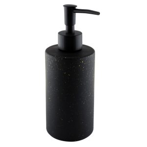 Дозатор для рідкого мила Arino Aurora Black 350 мл, чорний, скло