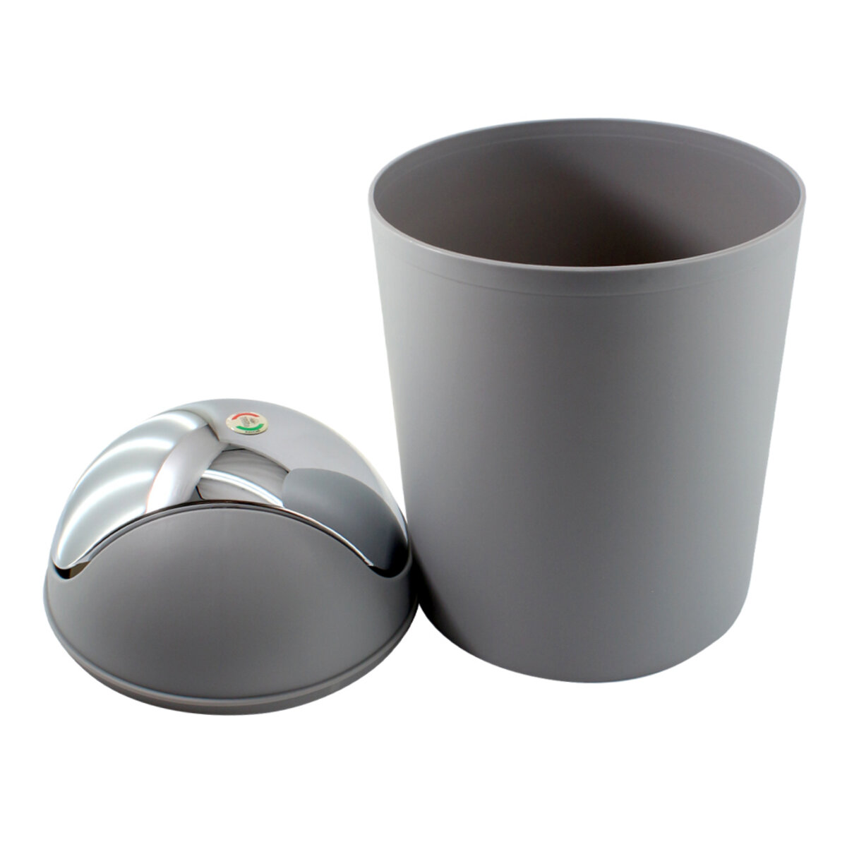 Відро сіре з хром. кришкою Trento Deco 3 Відро сіре з хром. кришкою Trento Deco - Зображення 3