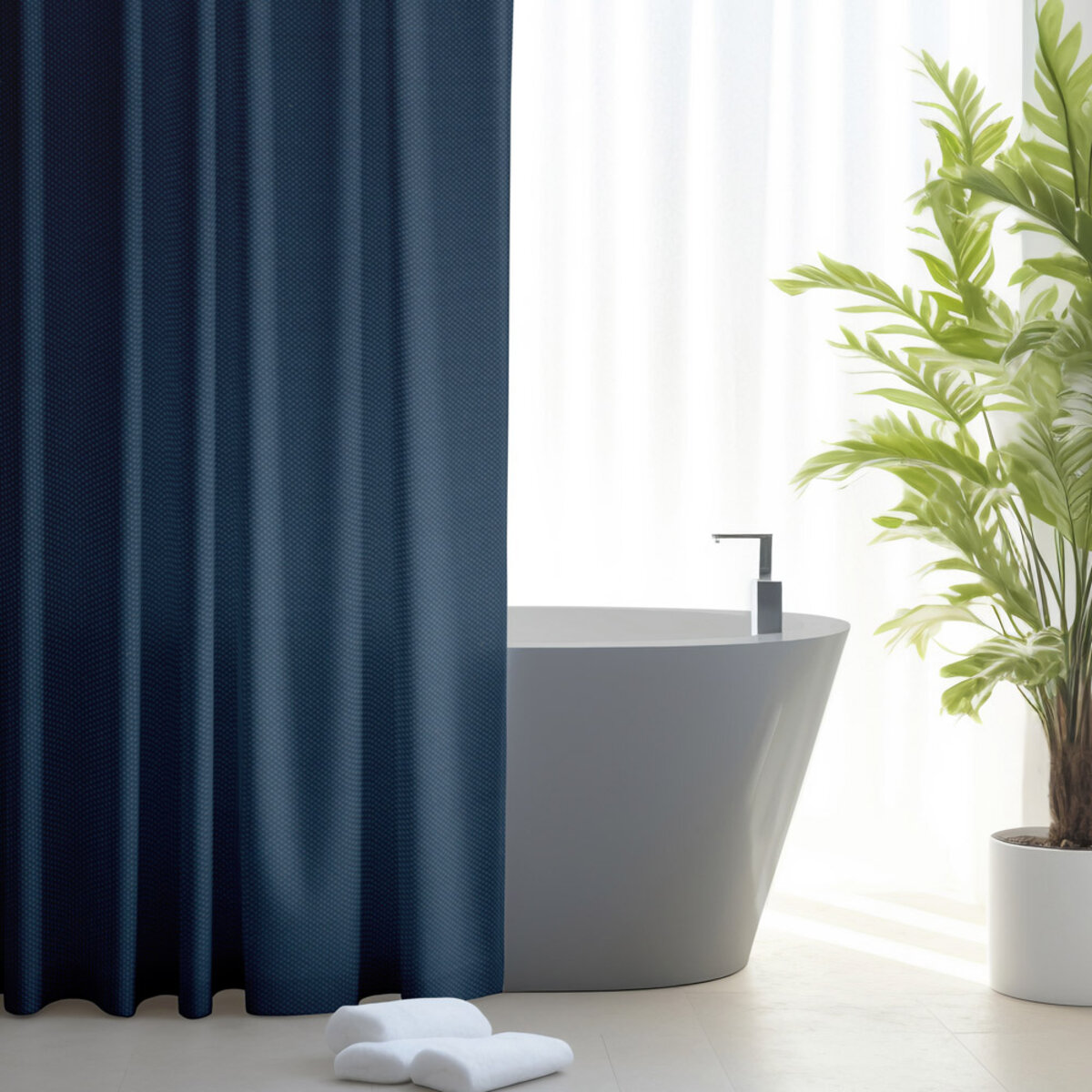 Шторка для ванної Trento Blue, 240х200, синій 1 Шторка для ванної Trento Blue, 240х200, синій