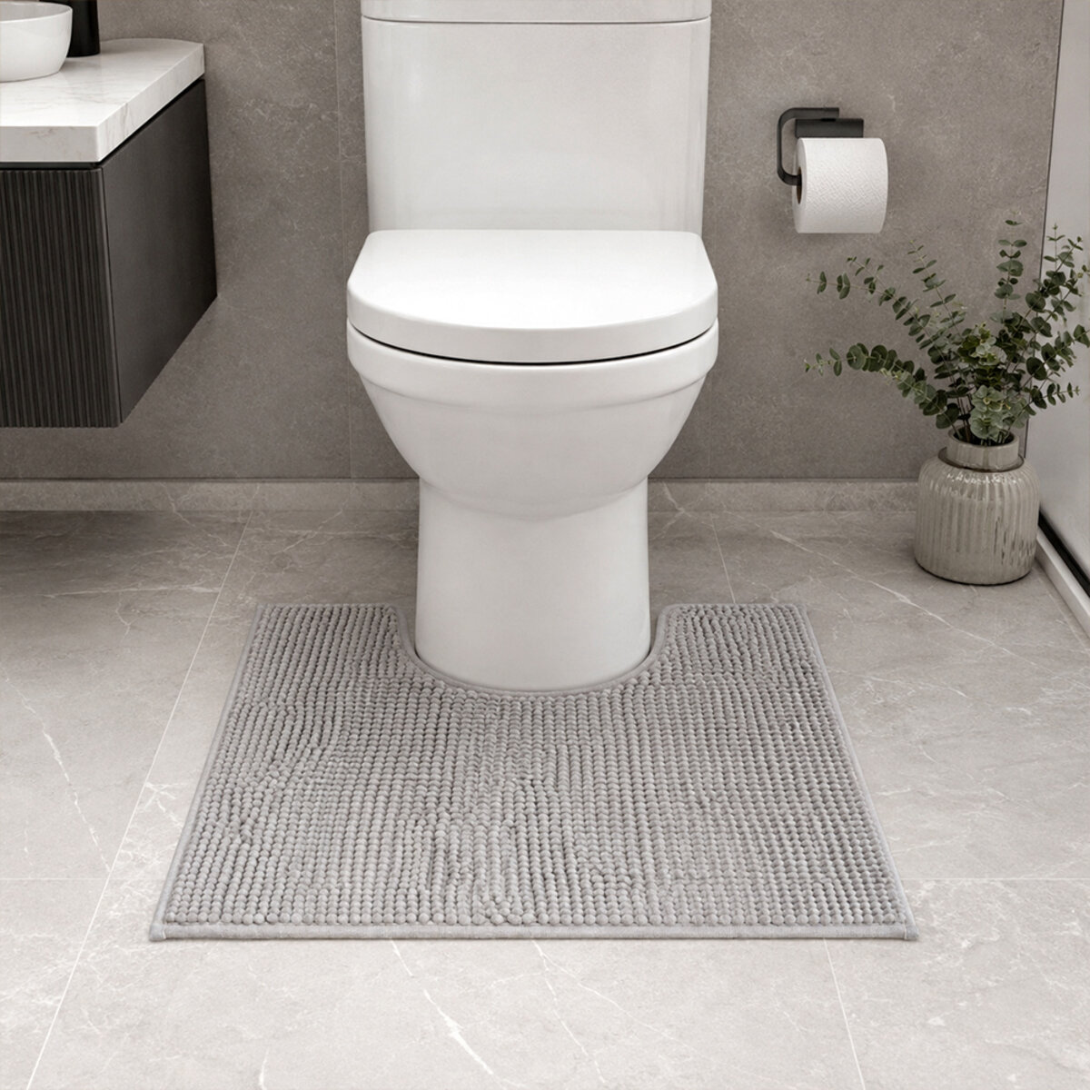 Trento Килимок Арт 5425 графіт 45*50 U shape 6 Trento Килимок Арт 5425 графіт 45*50 U shape - Зображення 6
