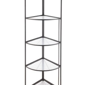 Декоративний стелаж Arino 5 полиць 35X51X156 сталь, чорний