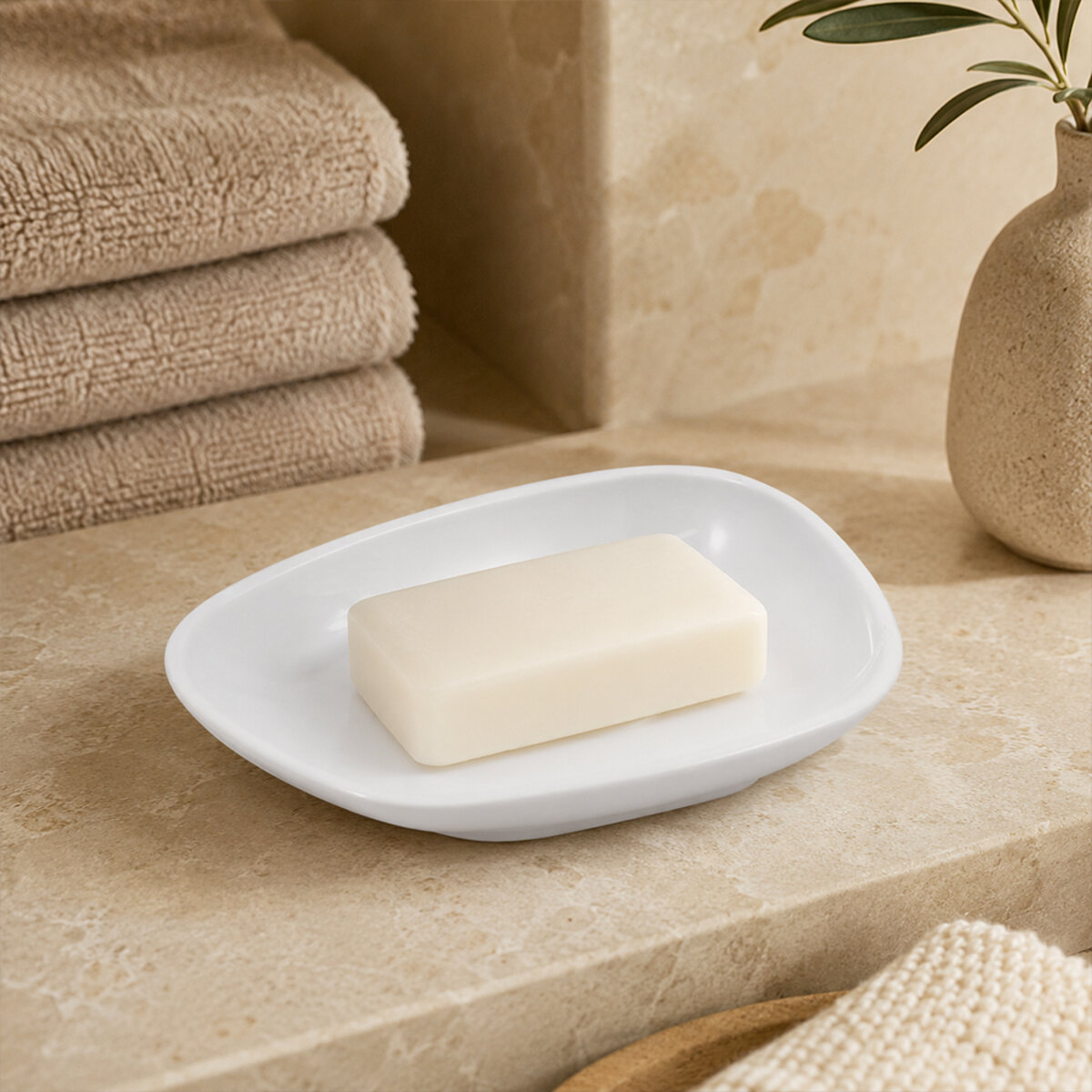 Trento Basic white Мильниця 4 Trento Basic white Мильниця - Зображення 4